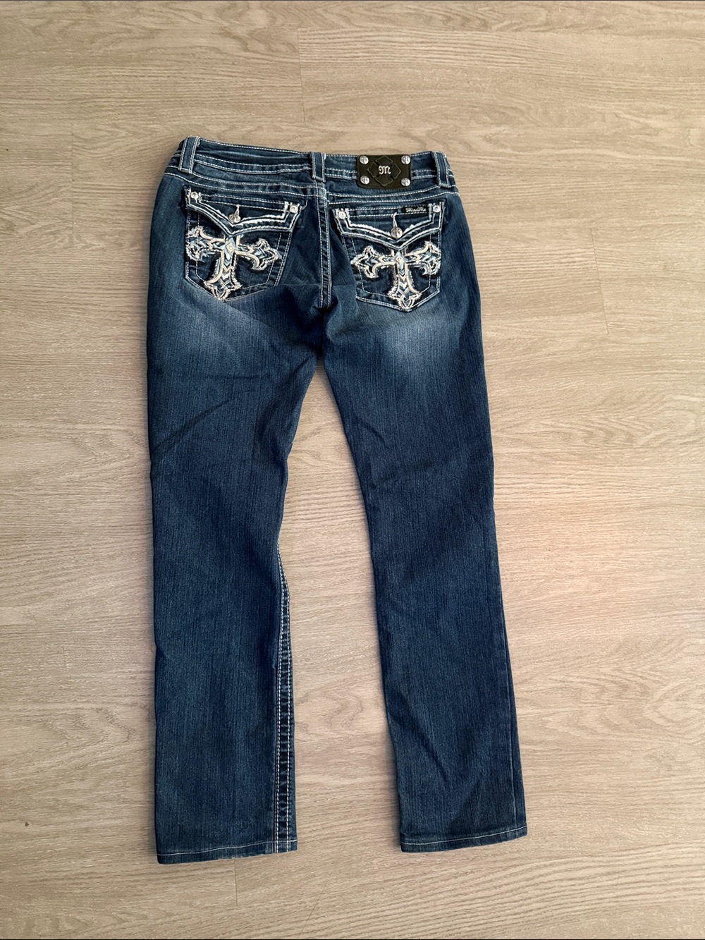 Miss Me Embroidered Signature Boot Denim Jeans Size 31